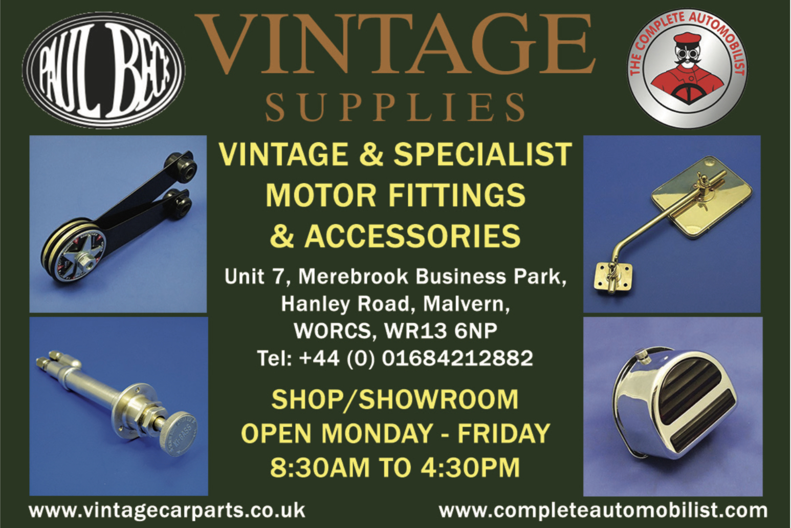 Paul Beck Vintage Supplies - Car accessories & parts for vintage & veteran classic cars