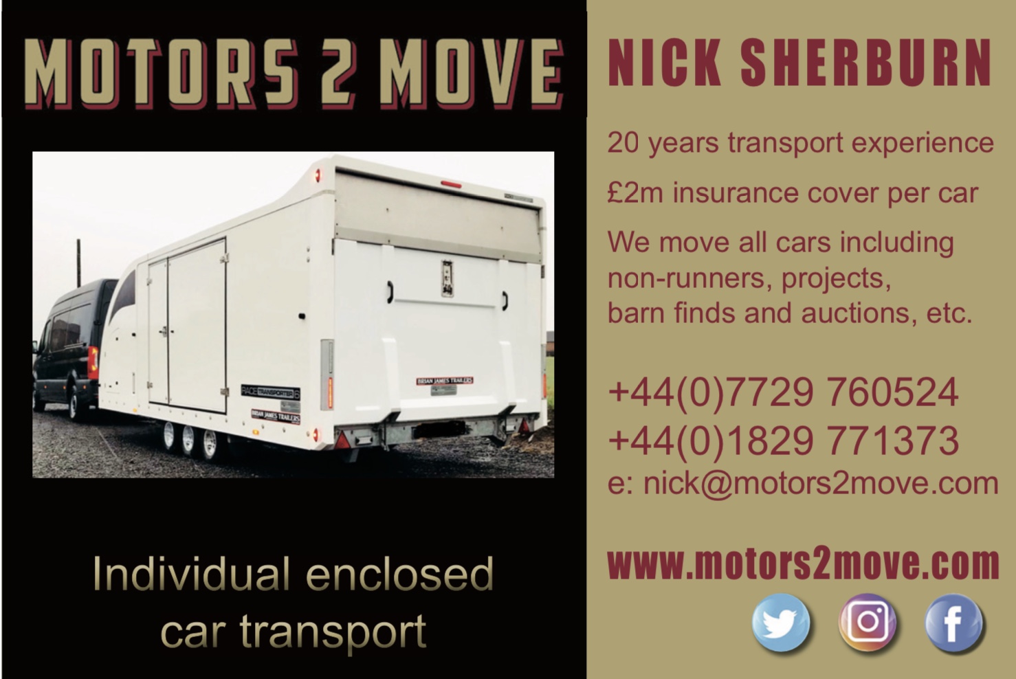 Motors 2 Move - Classic Cars Transportation, individual enclosed transportation, Automobile transporters